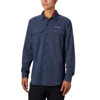 Columbia Irico Long Sleeve, Camisa Azul Marino Para Hombre | 378150-BUI